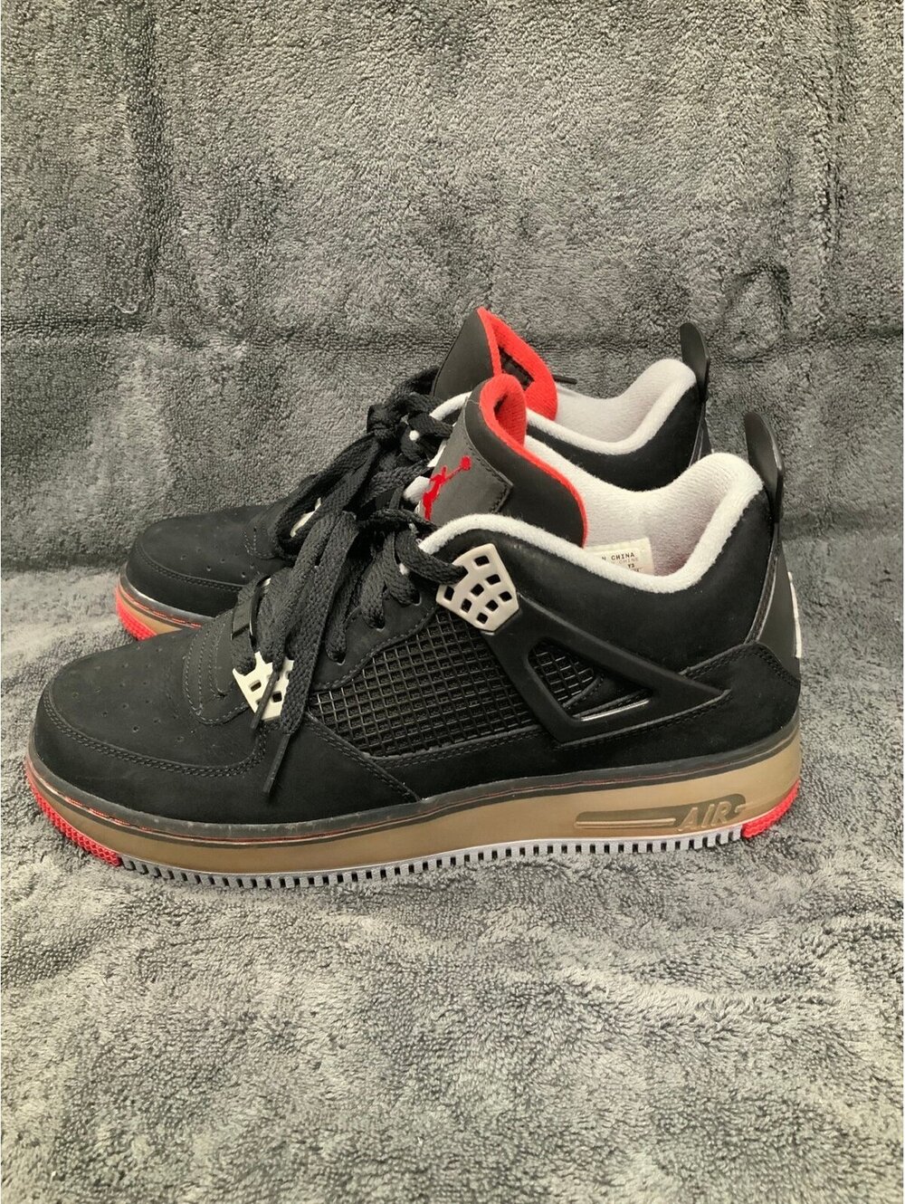 Nike Air Jordan Fusion AJF 4 Bred Black Varsity Red 364342-061 Men's Size 9